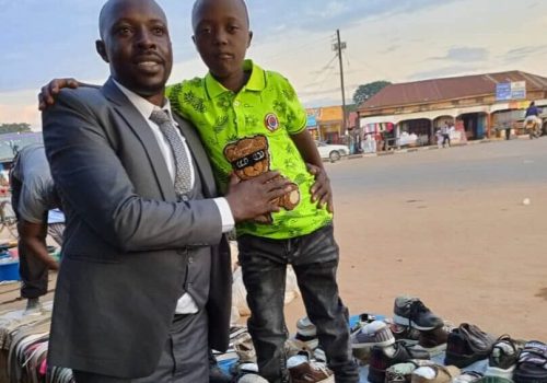 Teacher with students